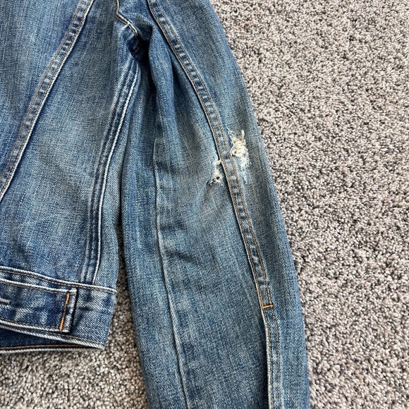 Gap 1969 Women’s Distressed Tucker Denim Jacket 100% Cotton Fall ‘06 Size Small - Picture 9 of 11